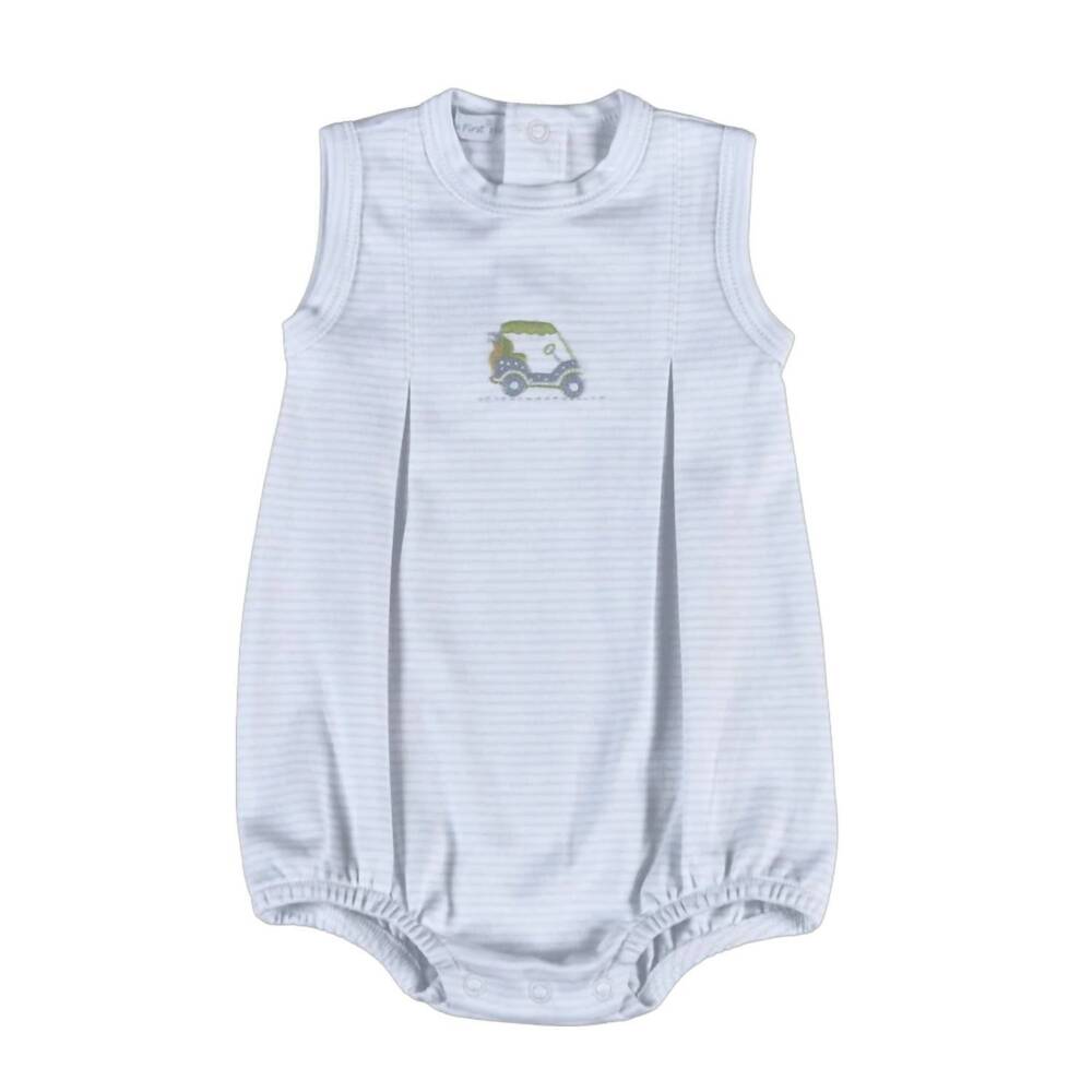 NEW BABY LOREN kids golf hand embroidered bubble in blue